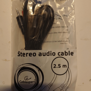 Äänikaapeli 2.5m, 3,5mm-RCA - Cablexpert