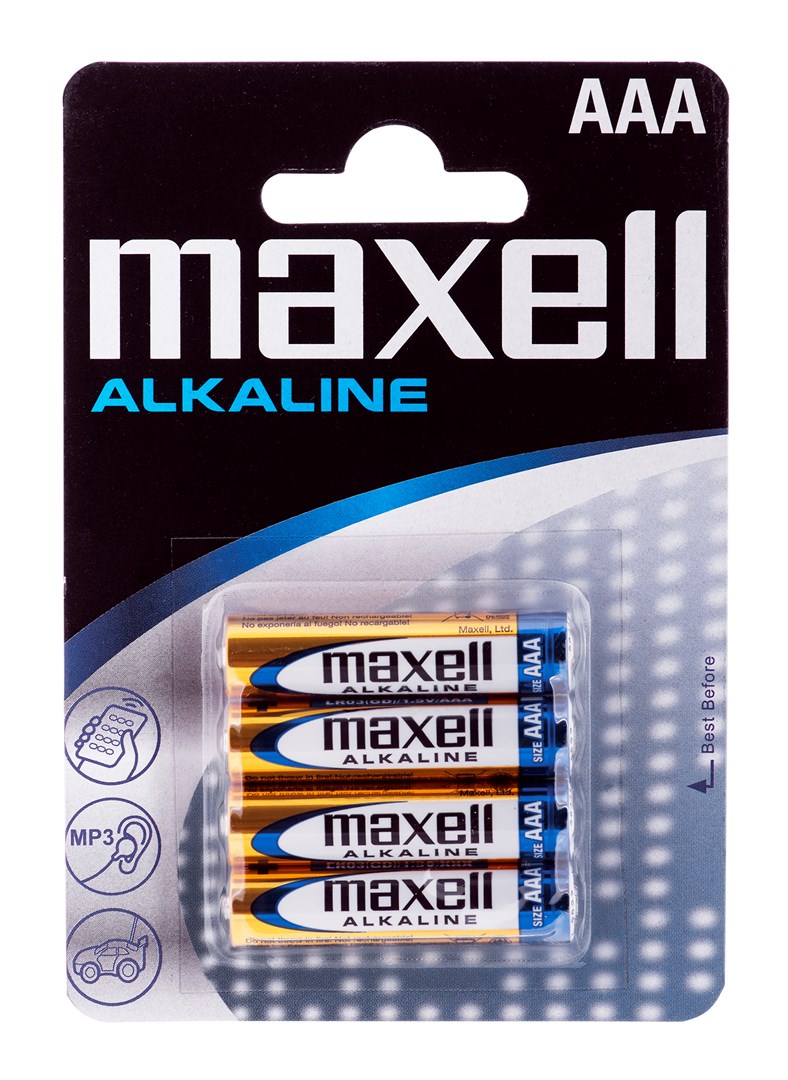 Maxell Battery Alkali LR-03 AAA 4 kpl Kertakäyttöinen paristo