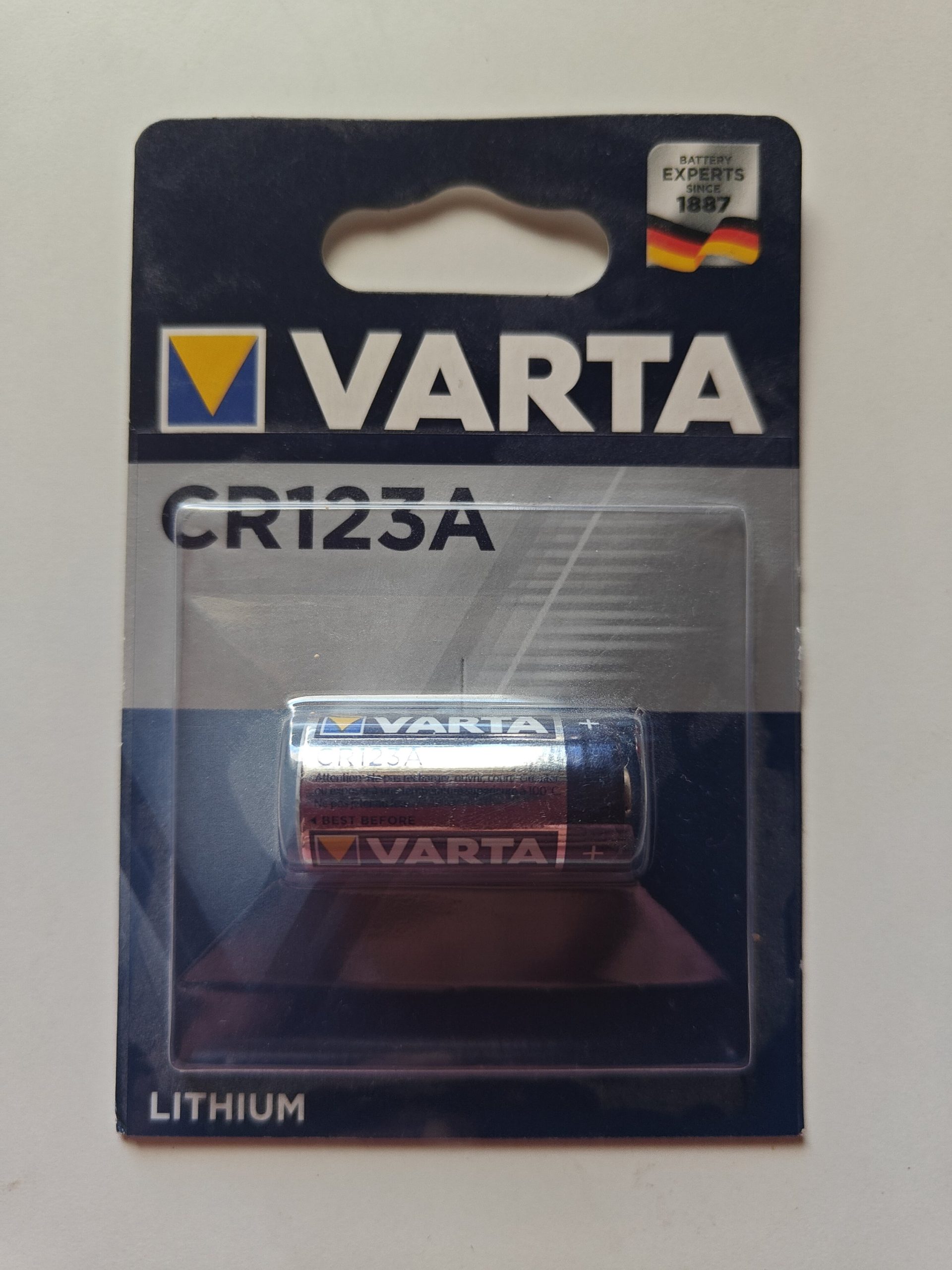Varta CR123A Lithium -paristo 3V (1 kpl)