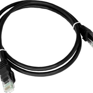 Alantec KKU5CZA1 verkkokaapeli Musta 0,25 m Cat5e U/UTP (UTP)