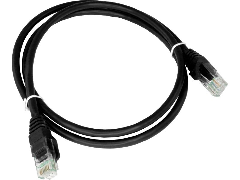 Alantec KKU5CZA1 verkkokaapeli Musta 0,25 m Cat5e U/UTP (UTP)