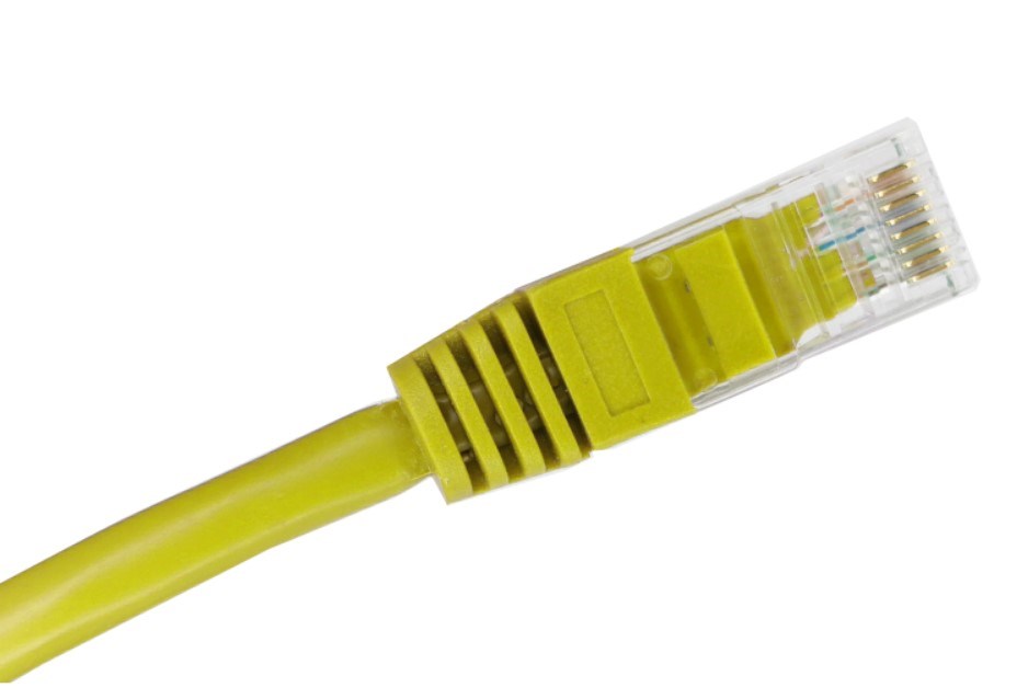 Alantec KKU5CZA1 verkkokaapeli Keltainen 0,25 m Cat5e U/UTP (UTP)