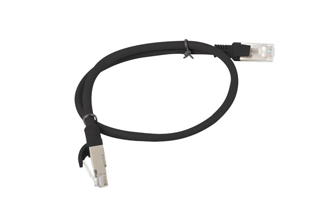 LANBERG PATCHCORD UTP CAT.5E 0,5M MUSTA PCU5-10CC-0050-BK