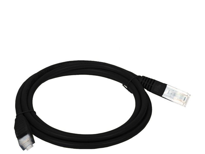 Alantec KKU5CZA2 verkkokaapeli Musta 2 m Cat5e U/UTP (UTP)
