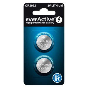 everActive CR2032 -litiumparistot – läpipainopakkaus, 2 kpl