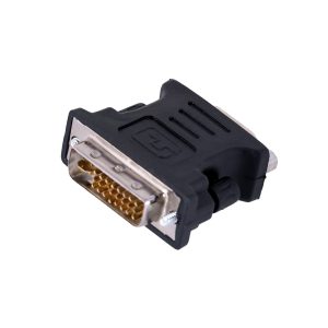 Lanberg AD-0012-BK -kaapelimuunnin, DVI-I – VGA (D-Sub), musta
