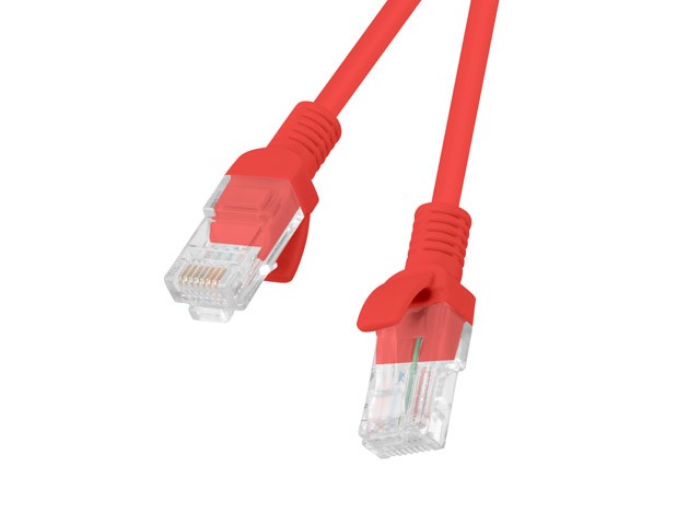 Lanberg PCU5-10CC-0025-R networking cable Red 0.25 m Cat5e U/UTP (UTP)